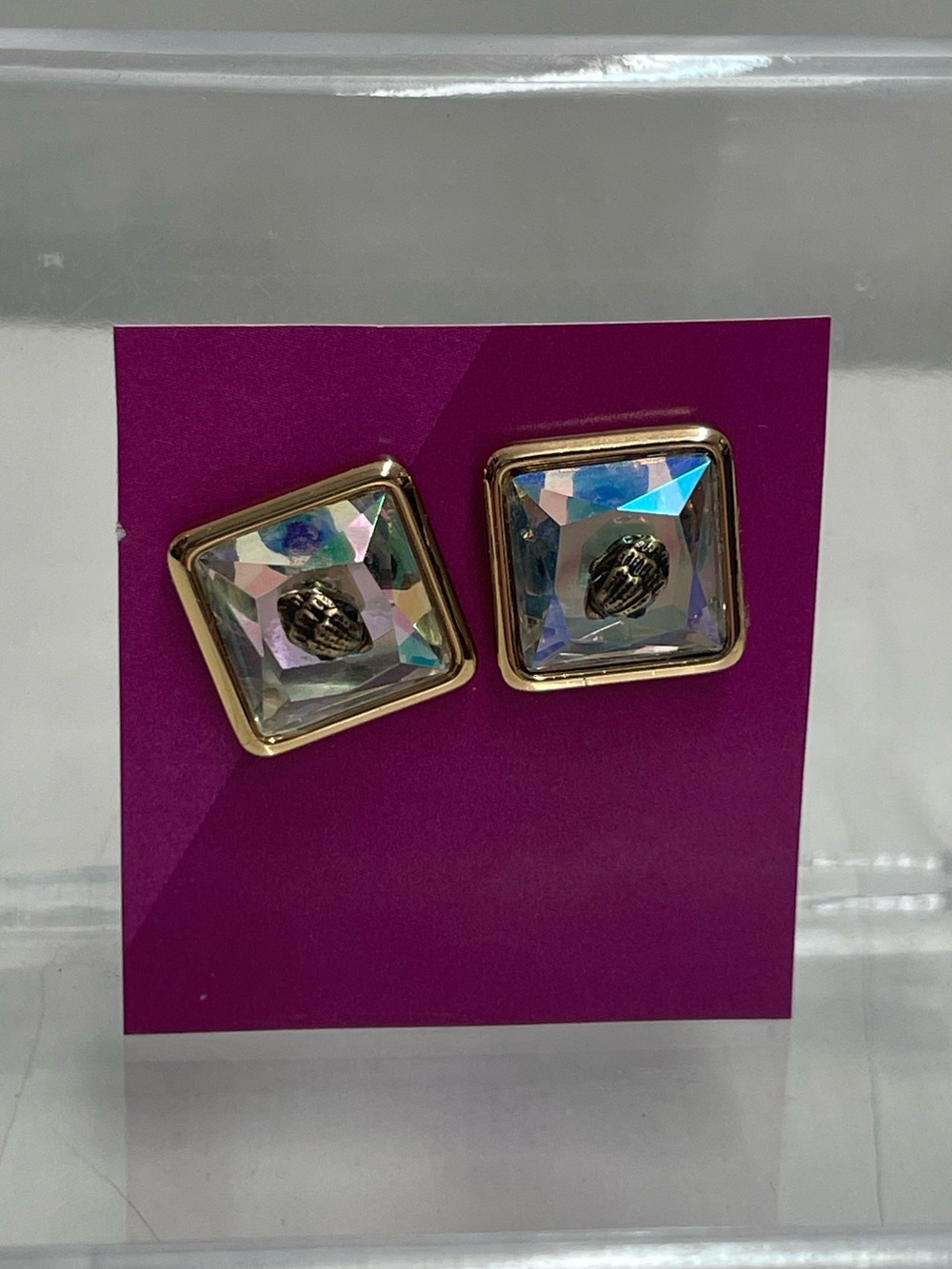 Kurt Geiger Eagle Square Stud Earrings